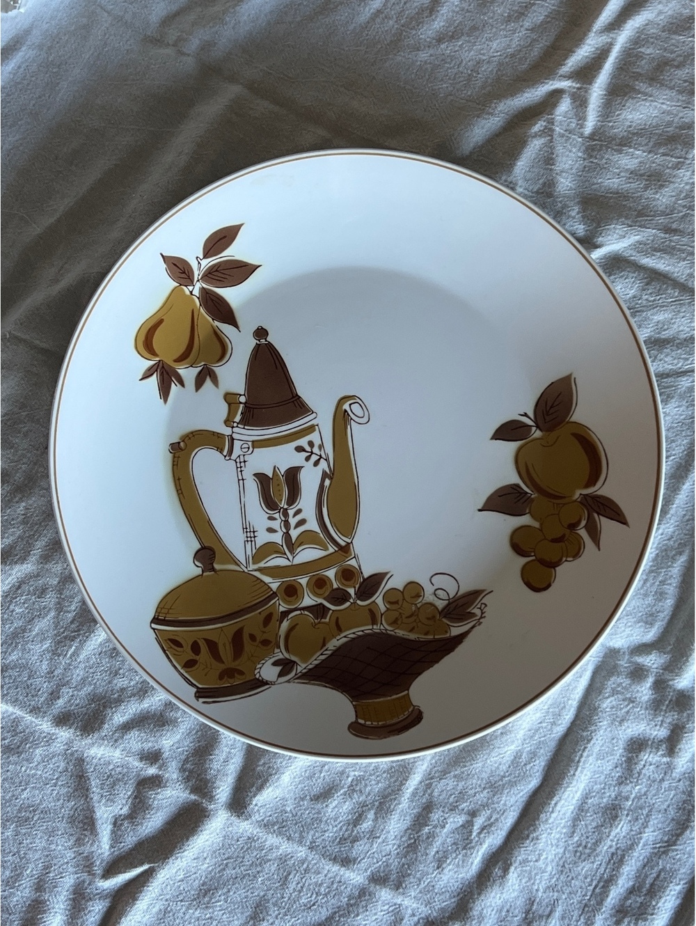 Mikasa Tea Time Pattern Serving platter 12 Inch Vintage